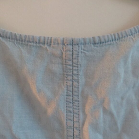 J. JILL Light Denim Maxi Chambray Dress Coastal Lagenlook Minimalist Size XL P - Picture 12 of 15